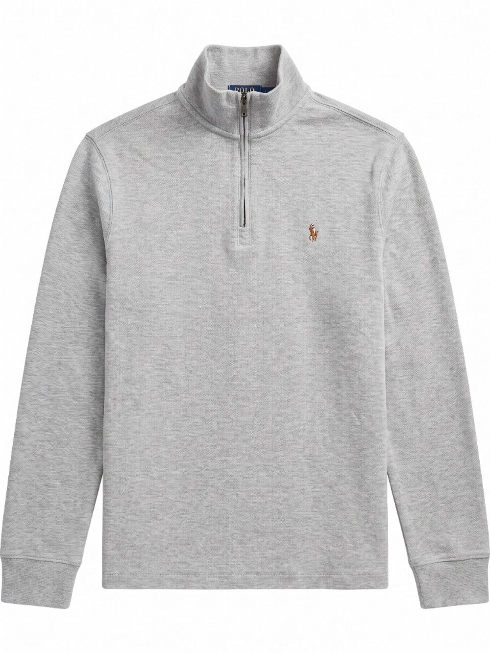 Polo Ralph Lauren Boys L Heather Gray Quarter-Zip Pullover Multicolor Pony